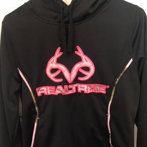 Black and pink camo hoodie